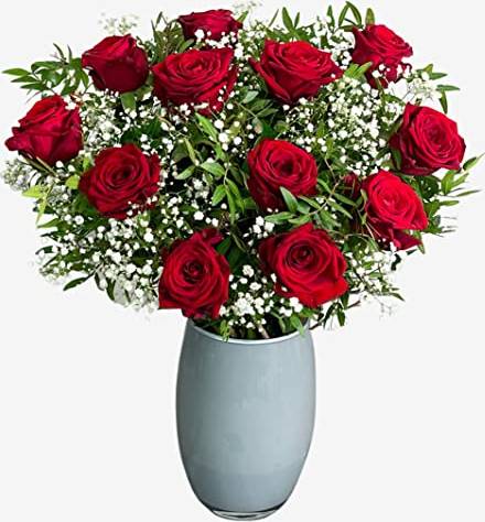 All Occasions Dozen Red Roses Hand-Tied Flower Bouquet