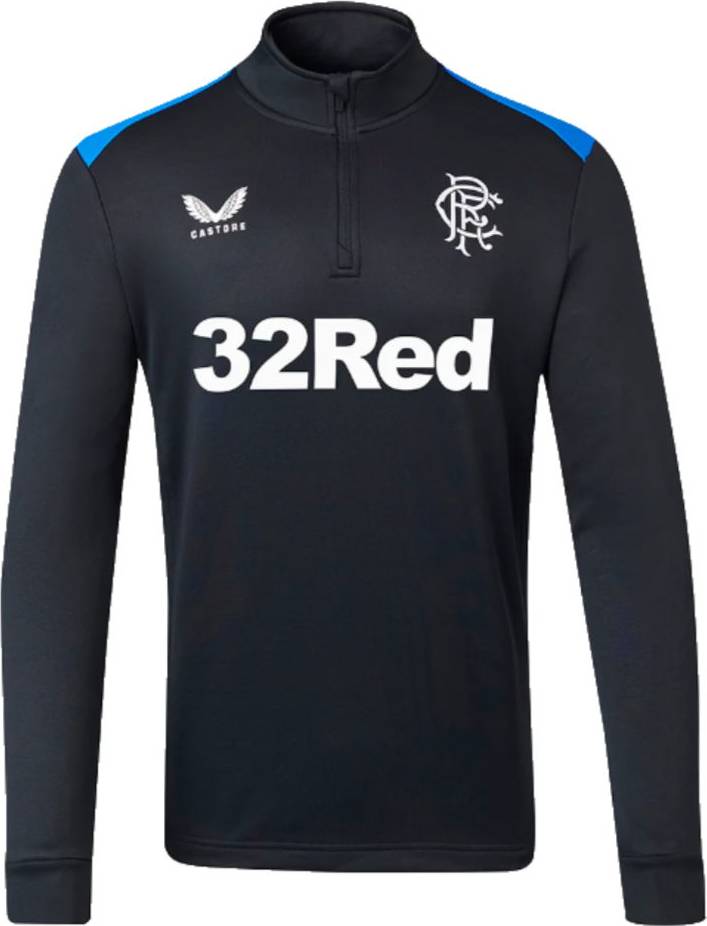 Castore 23-24 Rangers Players Matchday Half Zip Midlayer