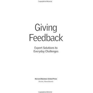 Giving Feedback