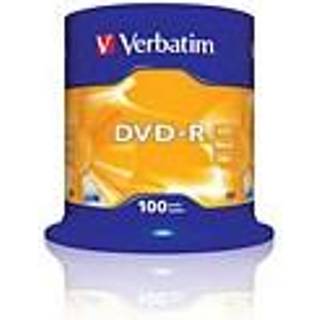 Verbatim DVD-R 16x 4,7GB spindel, 100 stk