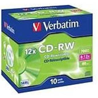 Verbatim CD-Rw 700MB 8X12 10 pak ➞ På lager - klar til levering
