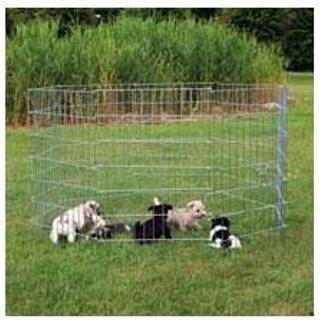Trixie Run for small dogs galvanized ø 154 × 91 cm