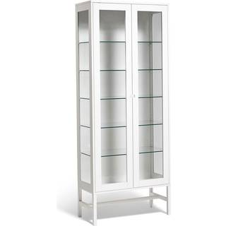 Mavis Falsterbo Cabinet Glass Shelves 200 Cm White Lacquer - Skabe & Vitrineskabe Birk Hvid - 1E97320