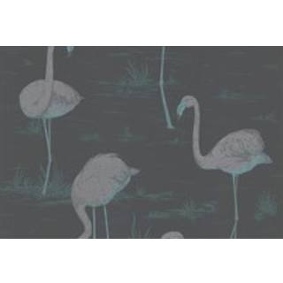 Flamingos - Silver & Teal