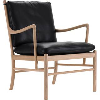 Carl Hansen - OW149 - Colonial Chair, Oljad Valnöt, Lädergrupp B Thor - 301 - Lænestole - Ole Wanscher - Sort - Læder/Træ