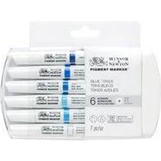 WINSOR Pigment Marker 6 Set Blue Tones