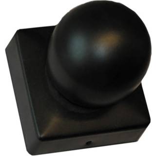 Stolpehat med kugle, sort, 91 x 91 mm
