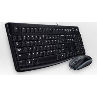Logitech Desktop MK120 tastatur Mus inkluderet USB QWERTZ Tysk Sort