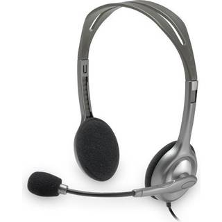 Logitech H110 Headset Ledningsført Kontor/Callcenter Sort, Sølv