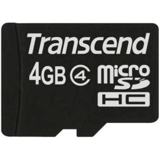 TRANSCEND 4GB MicroSDHC Class 4 (1 adapter) (Alt. TS4GUSDHC4)