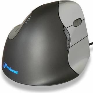 Evoluent VerticalMouse 4 Right - VM4R - Vertical mouse - Optisk - 6 knapper - Grå