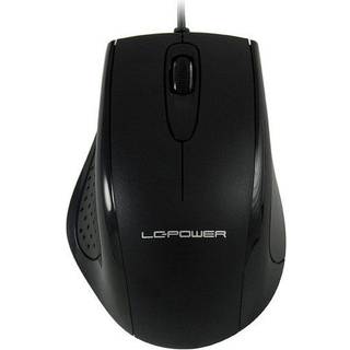 LC Power M710B - Mus - Optisk - 3 knapper - Sort
