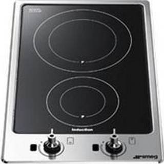 SMEG PGF32I-1 Kogeplade Rustfrit stål/Sort