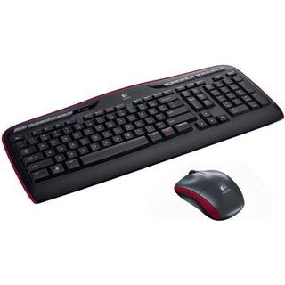 Logitech Wireless Combo MK330 tastatur Mus inkluderet USB QWERTZ Tysk Sort