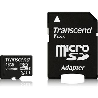 Transcend microSDHC MLC     16GB Class 10 UHS-I 600x + SD-Adapter