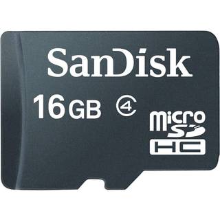 SanDisk hukommelseskort, microSDHC Class 4, 16GB