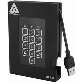 Apricorn Aegis Padlock 3.0 - 2TB - Ekstern Harddisk - Sort