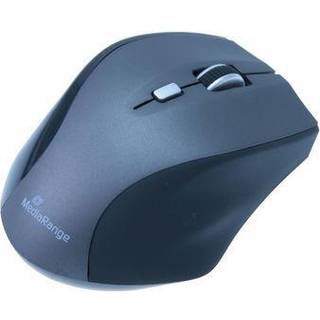 MediaRange Wireless Optical Mouse. Black/grey - Mus - Optisk - 5 knapper - Grå