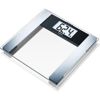 Beurer BG17 Firkant Satin stål. Transparent Elektronisk personlig vægt