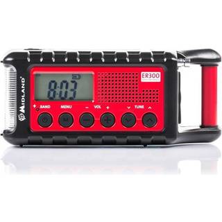 MIDLAND ER300 - Emergency Radio - Solar- Dynamo - 2600mAh Powerbank - AM/FM - Rød