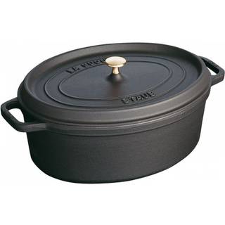 STAUB Staub La Cocotte oval gryde støbejern 6,7 L Sort