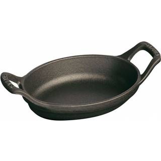 La Cocotte Ovalt ovnfast fad i sort, 28cm. 1,6 liter