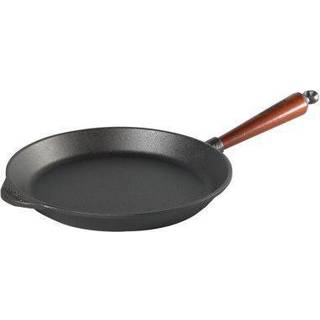 Skeppshult Traditional Pfanne 28 cm - Gusseisen mit Buchenholzgriff - Braun,Schwarz