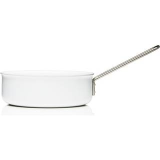 Eva Solo White Line Sauterpande - Hvid Keramisk Belægning - Ø24 cm.
