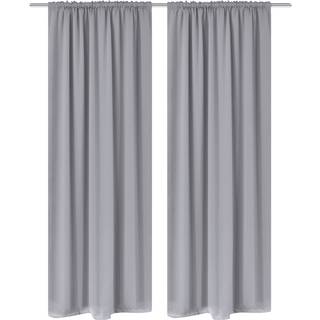 gardiner 2 stk. 135x245 cm mørklægning grå