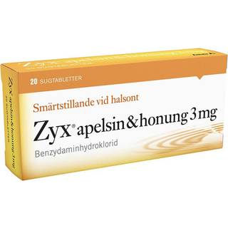 Zyx appelsin & honning 3 mg 20 stk Sugetabletter