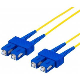 DELTACO fiberkabel, <b>SC - SC</b>, 9/125, OS2, duplex, singlemode, 3m