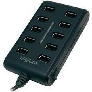 LogiLink USB 2.0 hub 10-port with On/Off switch USB hub - 10 ports