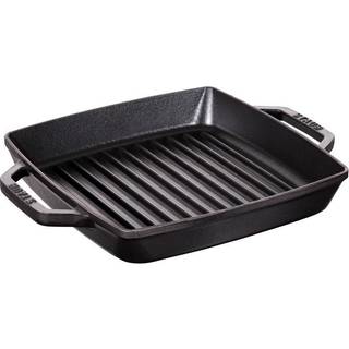 Staub Grillpander Grillpande 23 cm, Støbejern, Grafitgrå