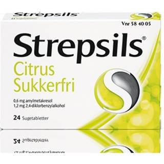 Strepsils Citrus Sukkerfri 0,6+1,2 mg 24 stk Sugetabletter