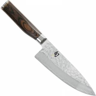 KAI Shun Premier Tim Mälzer Kochmesser 15 cm - Damaststahl - Griff Pakkaholz - Braun,Silber