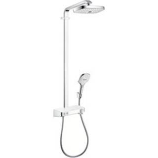 hansgrohe Raindance ShowerTablet Select E Showerpipe 300 2jet - Hvid/krom