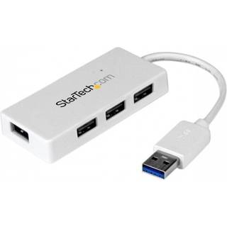 STARTECH Portable 4 Port SuperSpeed Mini USB 3.0 Hub - White