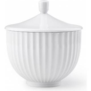 Lyngby Bonbonniere Ø10 cm hvid porcelæn
