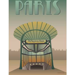 Tilbud: Spar 75% - Paris Metroen - Plakat 30x40 cm fra ViSSEVASSE