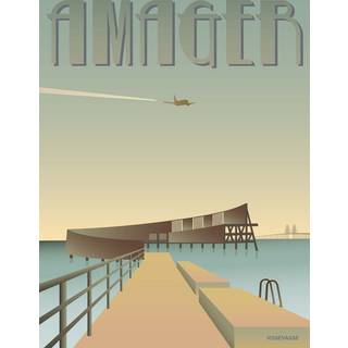 Tilbud: Spar 60% - Amager Sneglen - Plakat 30x40 cm fra ViSSEVASSE