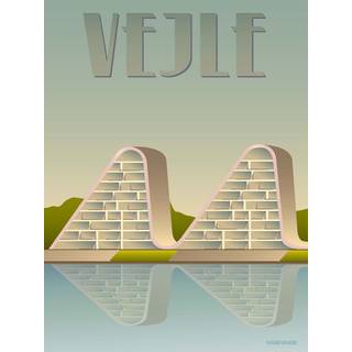 Tilbud: Spar 40% - Vejle Bølgen - Plakat 30x40 cm fra ViSSEVASSE
