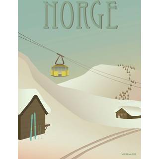 Tilbud: Spar 60% - Norge Sneen - Plakat 30x40 cm fra ViSSEVASSE