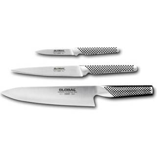 Global G-21524 Messer-Set 3-teilig - Cromova 18 Stahl - Silber