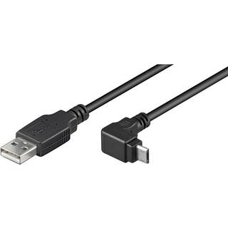 Goobay USB 2.0 Hi-Speed-kabel 90°, sort