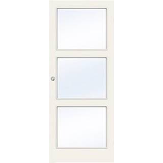 Skydedør fra Swedoor, Clever-line, Easy GW3, Klart glas, Hvid 82,5 X 204