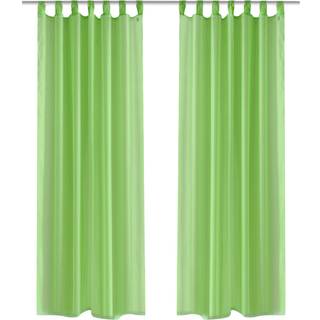 Hvidt Gardin I Tyndt Stof 140 x 175 cm 2 dele