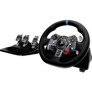 Logitech G29 Driving Force Sort Rat og pedaler