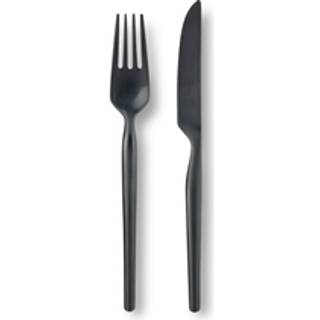 Dorotea Night Frokostbestiksæt 4 dele fra Gense - Sort stål farve - 18/8 rustfrit stål med pvd-bel