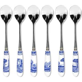 Spode Blue Italian teskeer 6-pak Keramik/Rustfrit stål