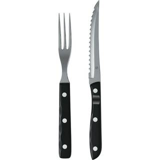 Old Farmer Black Steakkniv fra Gense - Sort/Stål farve - pom/18/8 rustfrit stål